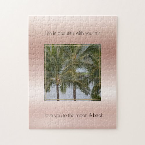 Kauai Hawaii Palm Trees Beautiful Life     Jigsaw Puzzle