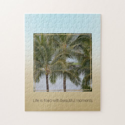 Kauai Hawaii Palm Trees Beautiful Moments          Jigsaw Puzzle