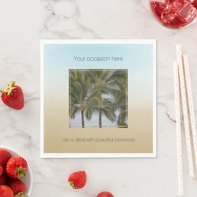 Kauai Hawaii Palm Trees Beautiful Moments          Napkins (Insitu)