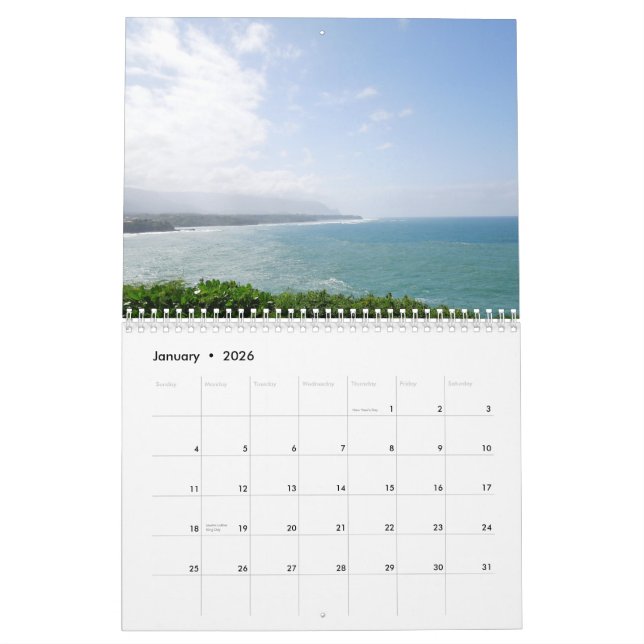 Kauai Hawaii Photography Calendar (Jan 2026)