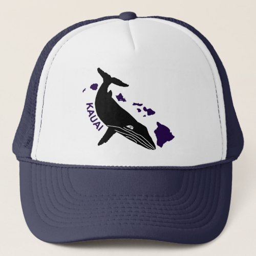 Kauai _ Hawaii Purple Islands Humpback Trucker Hat