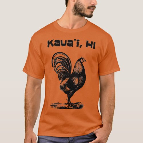 Kauai Hawaii Rooster Chicken  T_Shirt