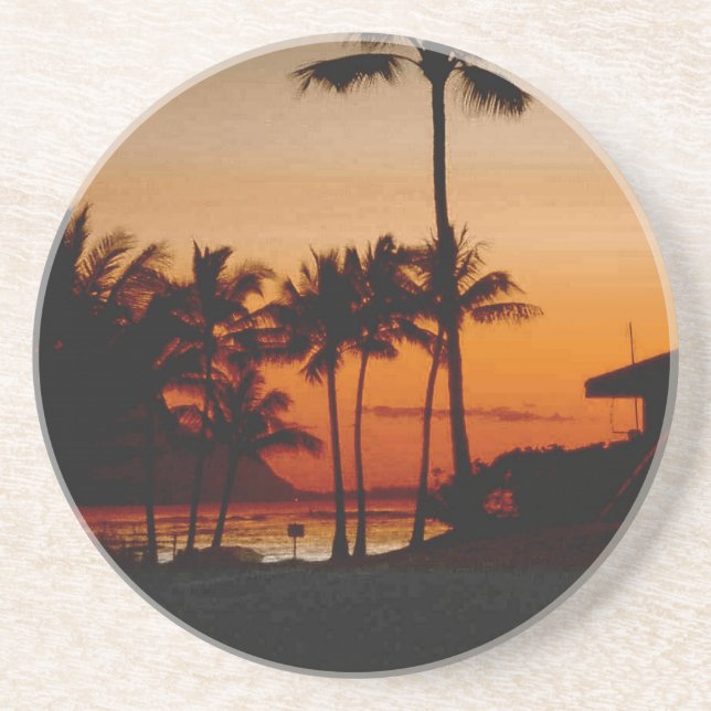 Kauai Hawaii Sandstone Coaster (Front)