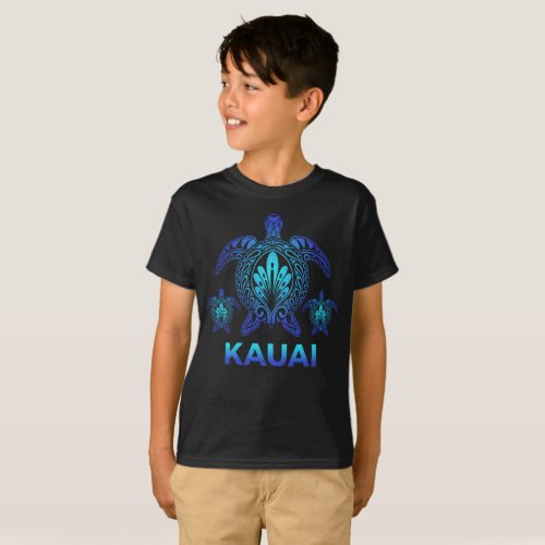 Kauai Hawaii Sea Turtle Hawaiian Aloha Beach Surf T_Shirt