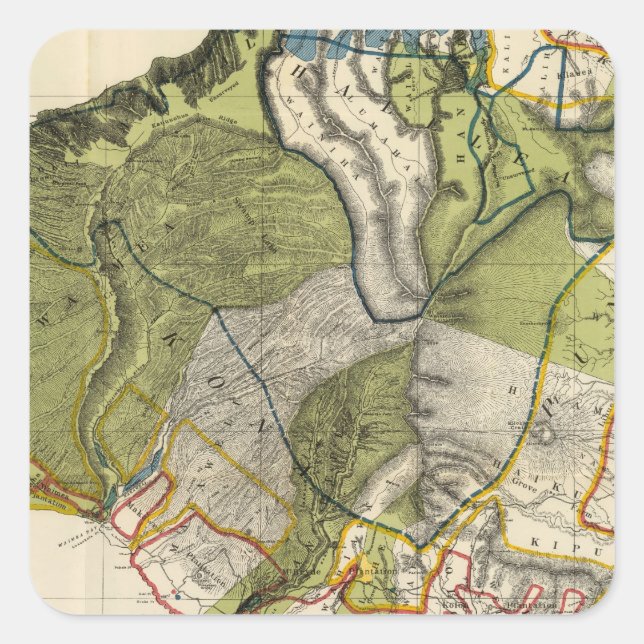 Kauai, Hawaii Square Sticker (Front)