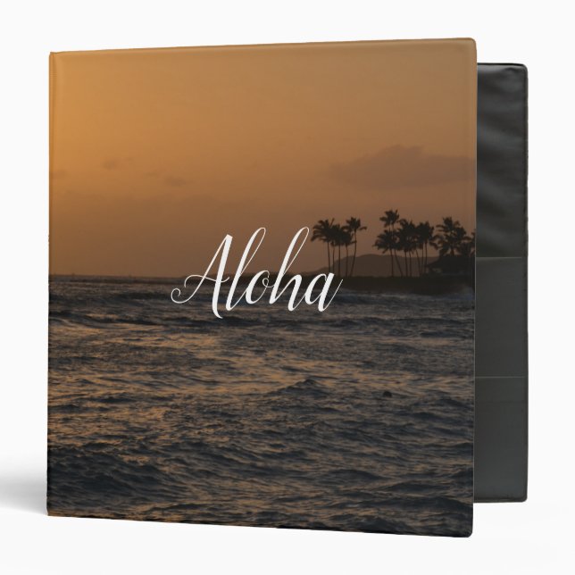 Kauai Hawaii Sunset 3 Ring Binder (Front/Inside)
