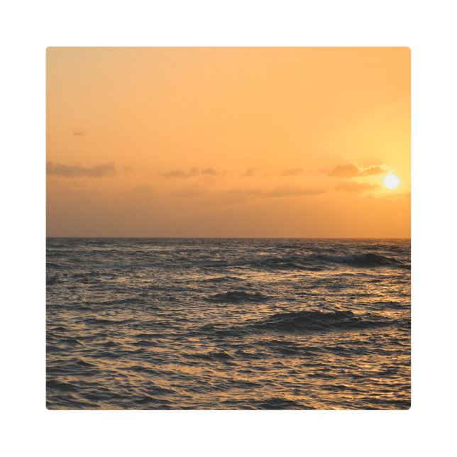 Kauai Hawaii Sunset Photography Metal Print (Front)