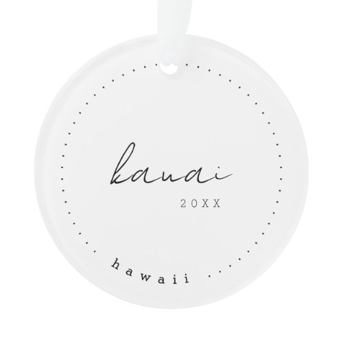 Kauai Hawaii Travel United States Simple Ornament