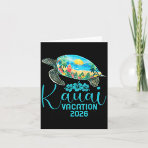Kauai Hawaii Trip 2026 Sea Turtle Summer Vacation  Card