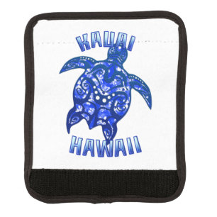Kauai Hawaii Vacation Tribal Turtle Luggage Handle Wrap