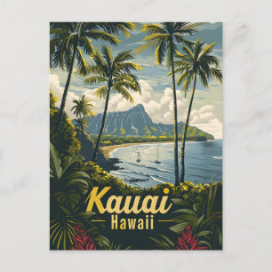 Kauai Hawaii vintage Postcard