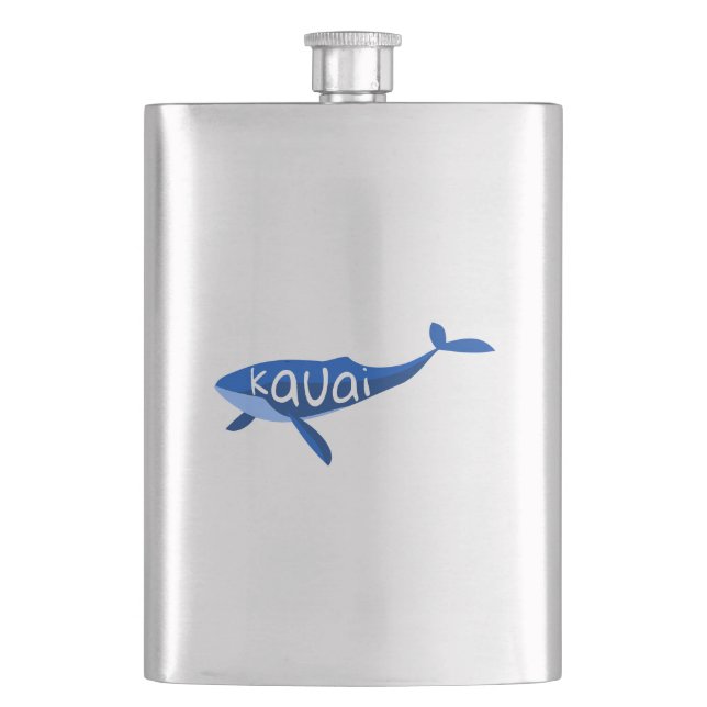Kauai Hawaii Whale Flask (Front)