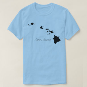 Kauai Hawaii With Hawaiian Islands T-Shirt