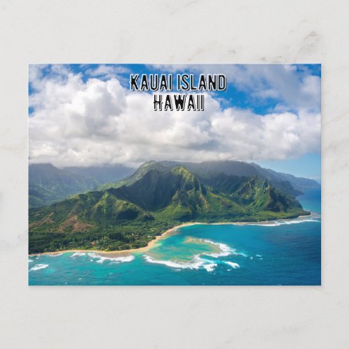 Kauai island on Hawaii Postcard