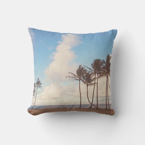 Kauai Island Palms Outdoor Throw Pillow