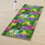 Kauai Jungle Hawaiian Hibiscus and Palms - Fuchsia Yoga Mat<br><div class="desc">Shades of greens,  orchid,  magenta,  golds and purples. Inspired by the Kaua'i rainforests on Mount Wai'ale'ale. This tropical design combines beautiful vibrant hibiscus and lush greenery. Our beautiful design is fluent in tropical colors inspired by nature. This design comes in several colorways. This reverses to a solid color.</div>