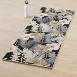 Kauai Jungle Hawaiian Hibiscus and Palms - Neutral Yoga Mat<br><div class="desc">Shades of taupe, cream, tan, silver, charcoal gray and black colorway. Inspired by the Kaua'i rainforests on Mount Wai'ale'ale. This tropical design combines beautiful vibrant hibiscus and lush greenery. Our beautiful design is fluent in tropical colors inspired by nature. This design comes in several colorways. This reverses to a solid...</div>
