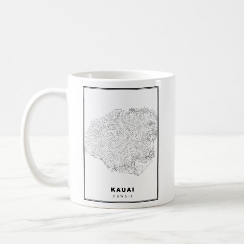 Kauai Map Coffee Mug