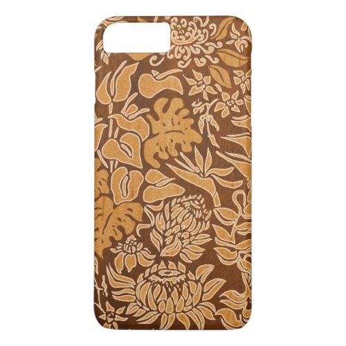 Kauai Morning Hawaiian Protea Faux Wood Floral iPhone 8 Plus7 Plus Case