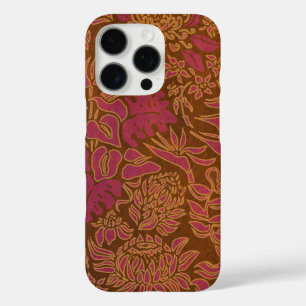 Kauai Morning Hawaiian Protea Faux Wood Floral iPhone 16 Pro Case