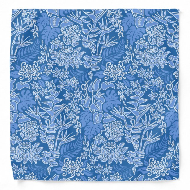 Kauai Morning Hawaiian Protea Floral Bandana (Front)