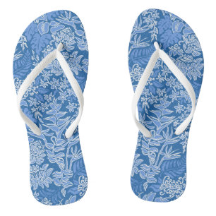 Kauai Morning Hawaiian Protea Floral Flip Flops