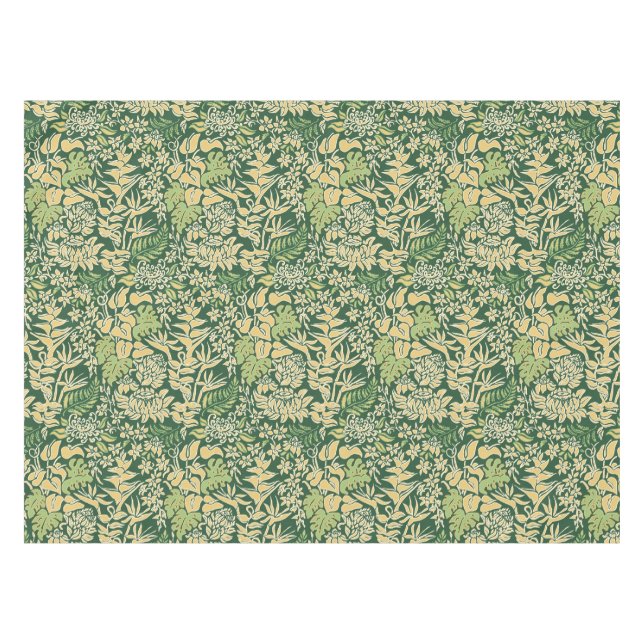 Kauai Morning Hawaiian Protea Floral Tablecloth (Front (Horizontal))