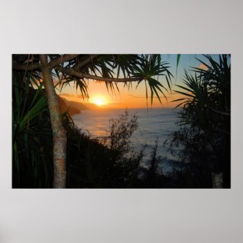 Kauai Na Pali Coast Sunset Poster by TheAlohaState at Zazzle