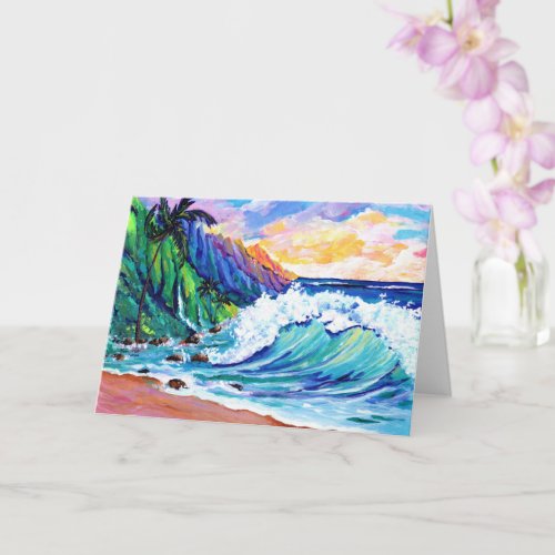 Kauai Na Pali Coast Tropical Greeting Card