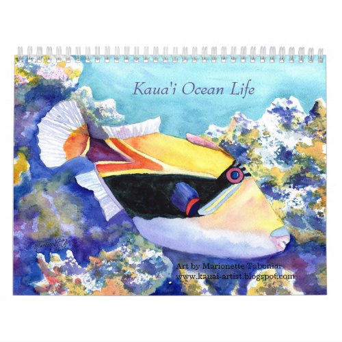 Kauai Ocean Life Calendar