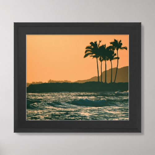 Kauai Ocean Sunset Framed Art
