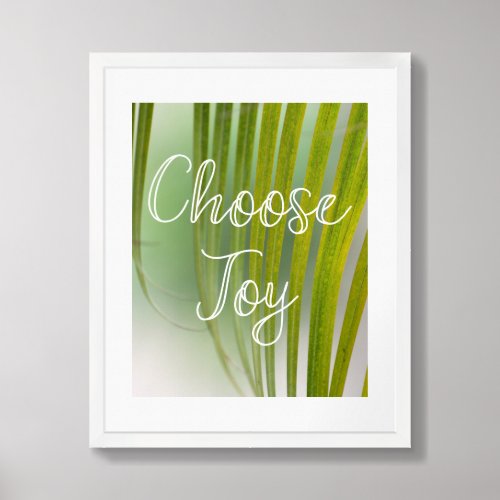 Kauai Palm Leaves Joy Framed Art