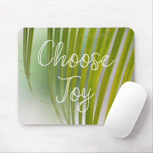 Kauai Palm Leaves Joy Mouse Pad