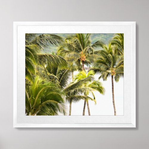 Kauai Palm Trees and Ocean Framed Art