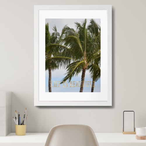 Kauai Palm Trees Beautiful Framed Art