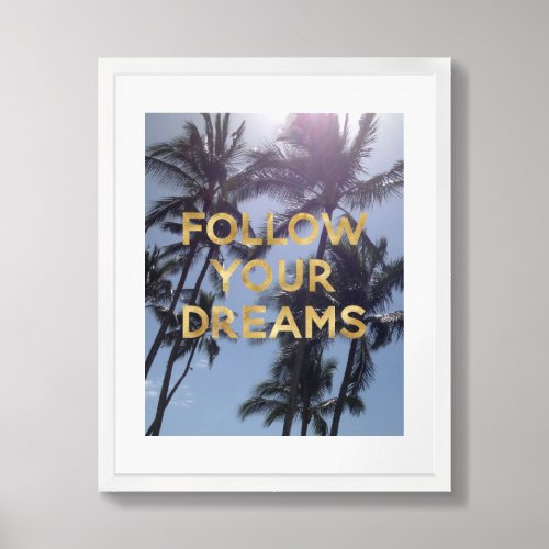 Kauai Palm Trees Dreams Framed Art