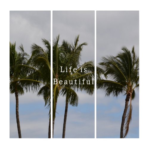 Kauai Palm Trees (photo taken by me) Triptych