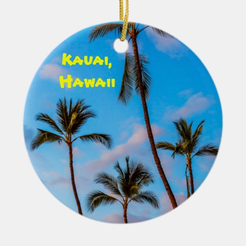 Kauai Palms Ceramic Ornament