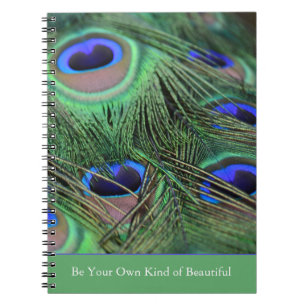 Kauai Peacock Feathers (photography by me) Notebook