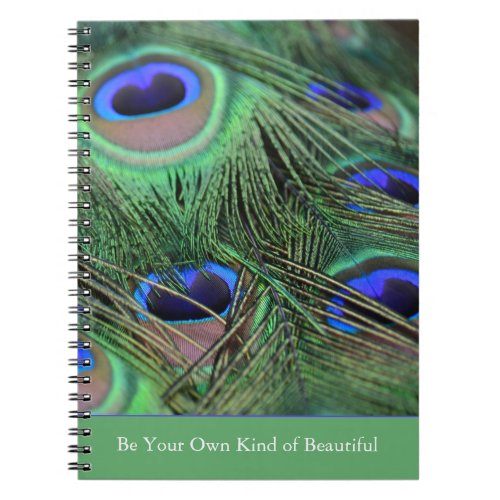 Kauai Peacock Feathers (photography by me) Notebook