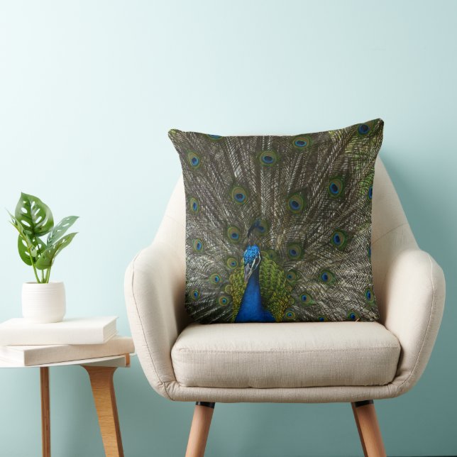 Kauai Peacock Throw Pillow (Chair)