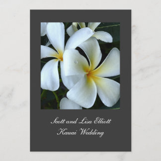 Kauai Plumeria Wedding Invitation