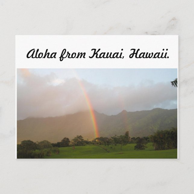 kauai rainbow postcard (Front)
