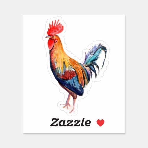 Kauai Rooster Chicken Hawaii Animal Sticker