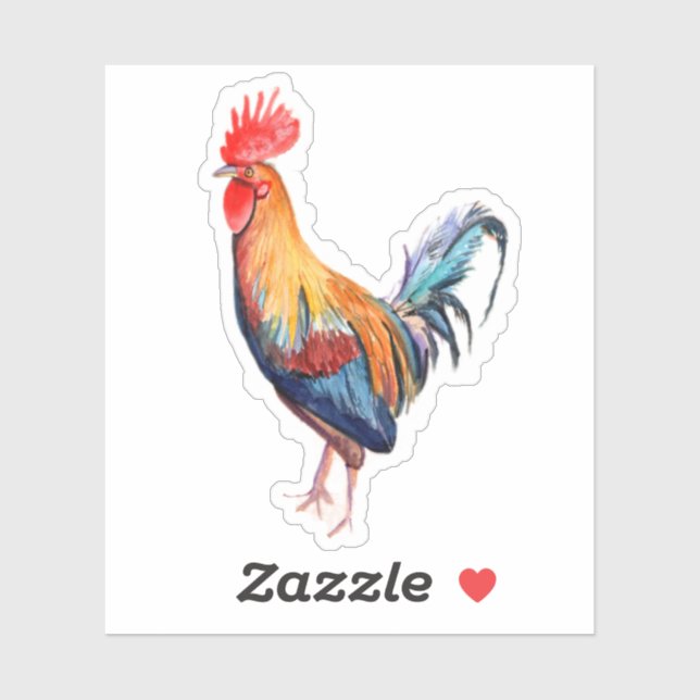Kauai Rooster Chicken Hawaii Animal Sticker (Sheet)