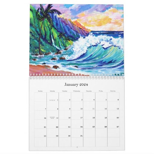 Kauai Seascapes and Landscapes Hawaiian Calendar Zazzle
