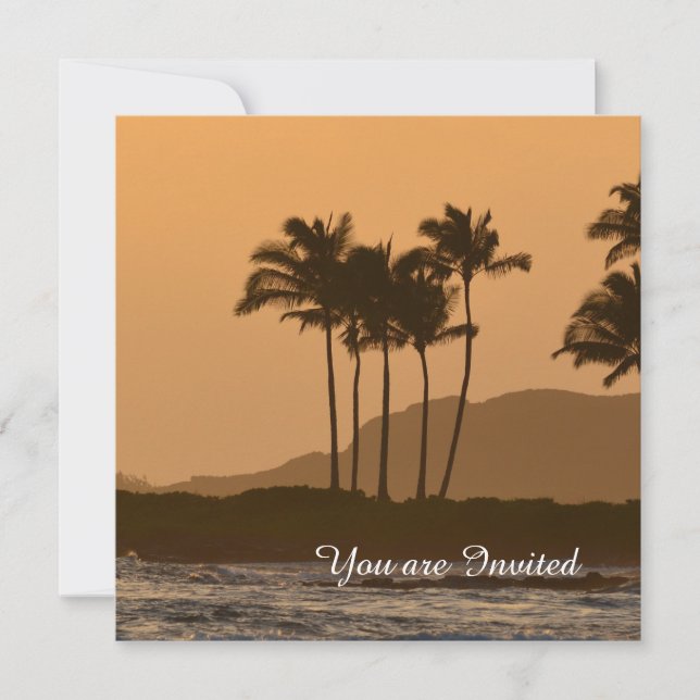 Kauai Sunset Birthday Invitation (Front)