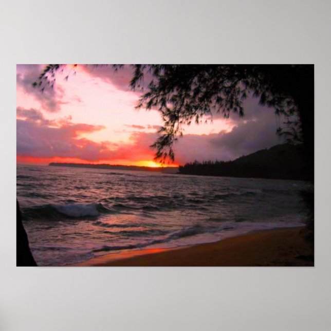 Kauai sunset canvas print (Front)