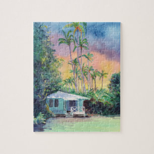 Kauai Sunset Vacation Cottage Tropical Game Jigsaw Puzzle
