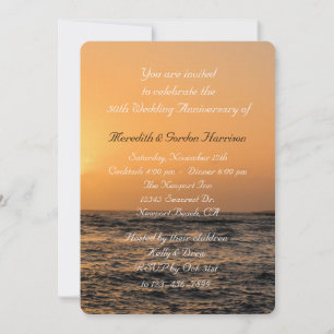 Kauai Sunset Wedding Anniversary Invitation